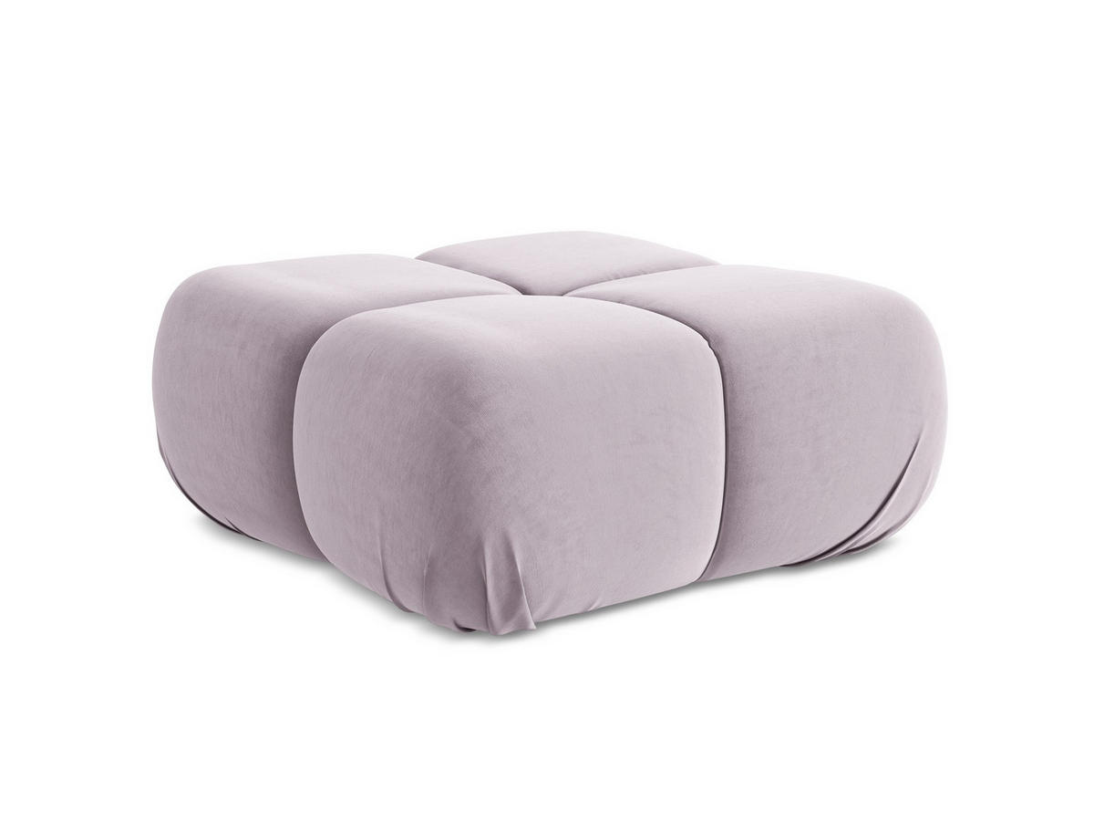 POUF Samt Stoff Violett - Lila/Flieder, Kunststoff/Textil (95/41/95cm) - Makamii