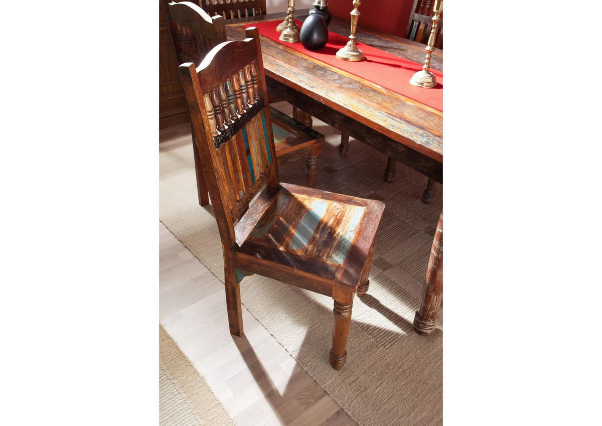 STUHL Massivholz 45 x 45 x 103 cm mehrfarbig FABLE #05 - Multicolor, Holz (45/103/45cm) - Massivmoebel24