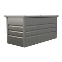 GARTEN-AUFBEWAHRUNGSBOX - Stahl - Volumen 400L - Grau - TOMASO - Grau, Metall (61/62/132cm) - Vente-Unique