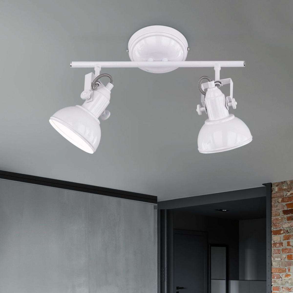 LED DECKENLEUCHTE Weiß Metall - Weiß, Metall (36/13/25cm)