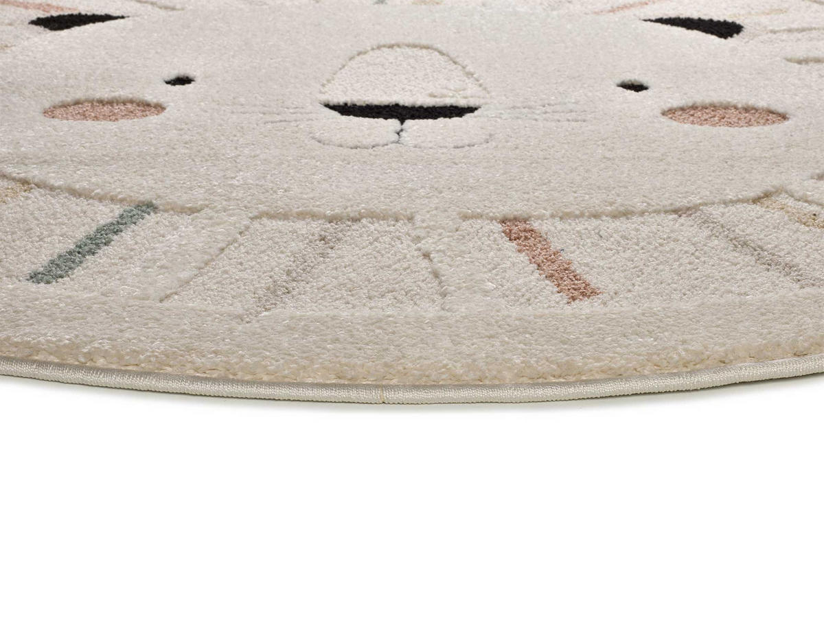 KINDERTEPPICH Weiß Clown 120/120 cm - Weiß, Textil (120/120cm) - Atticgo