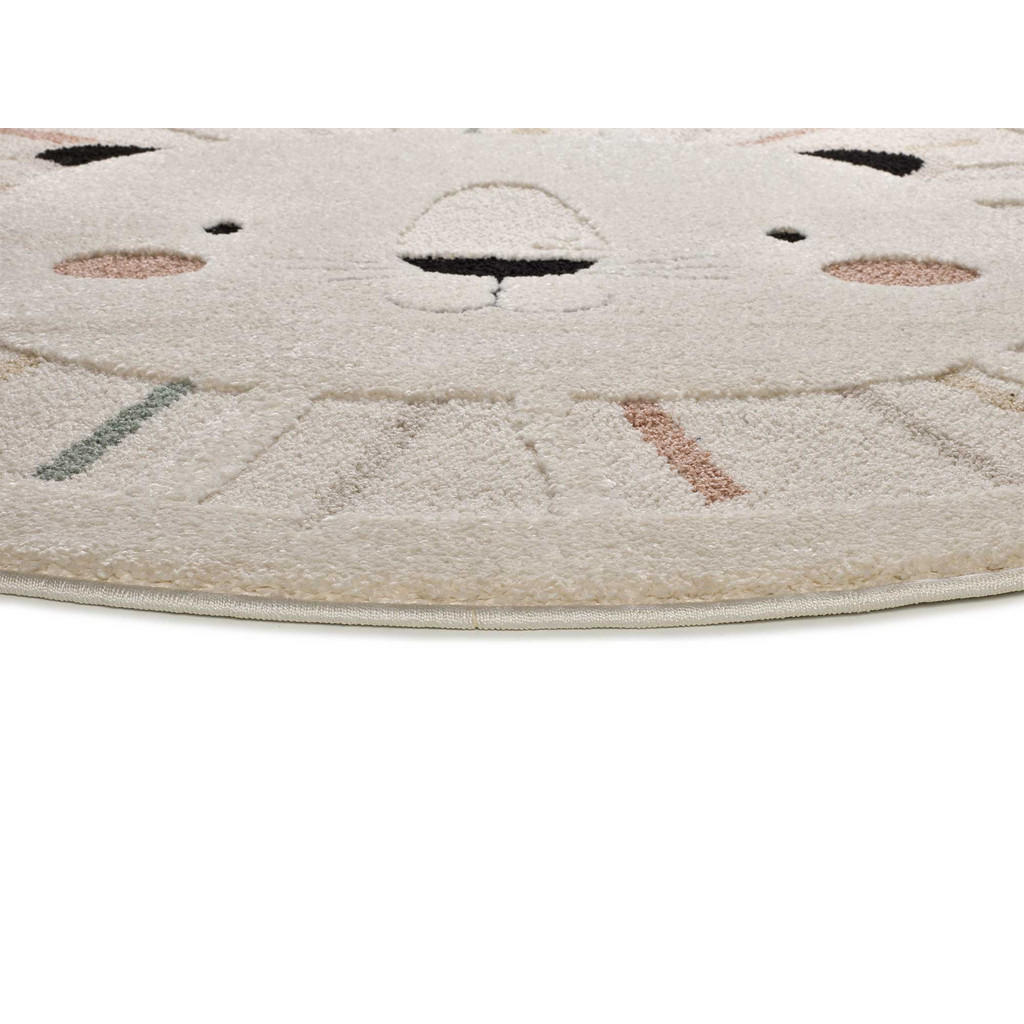 Thumbnail - Atticgo Kinderteppich, Weiß, Textil, Tiere, Rund, 120x120 cm, Oeko-Tex® Standard 100, für Fußbodenheizung geeignet, Tepp...