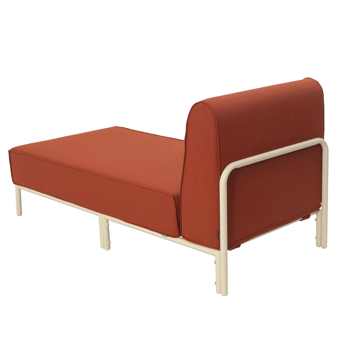 CHAISELONGUE, Terrakotta - Orange, Textil (72/78/153cm) - Oviala
