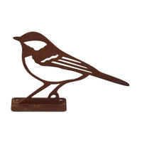 DEKOVOGEL Kohlmeise, Rost-Optik - Braun, Metall (3/10/14cm) - Homescapes