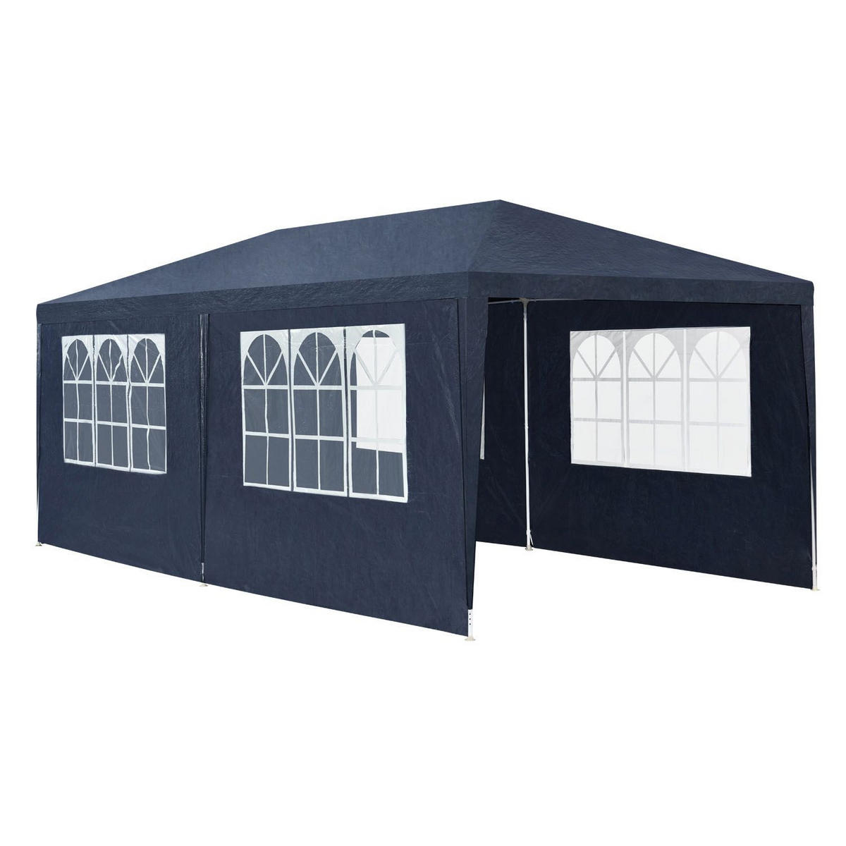 PARTYZELT Gartenzelt blau 3x6 m - Blau, Metall (300/250/600cm) - Juskys