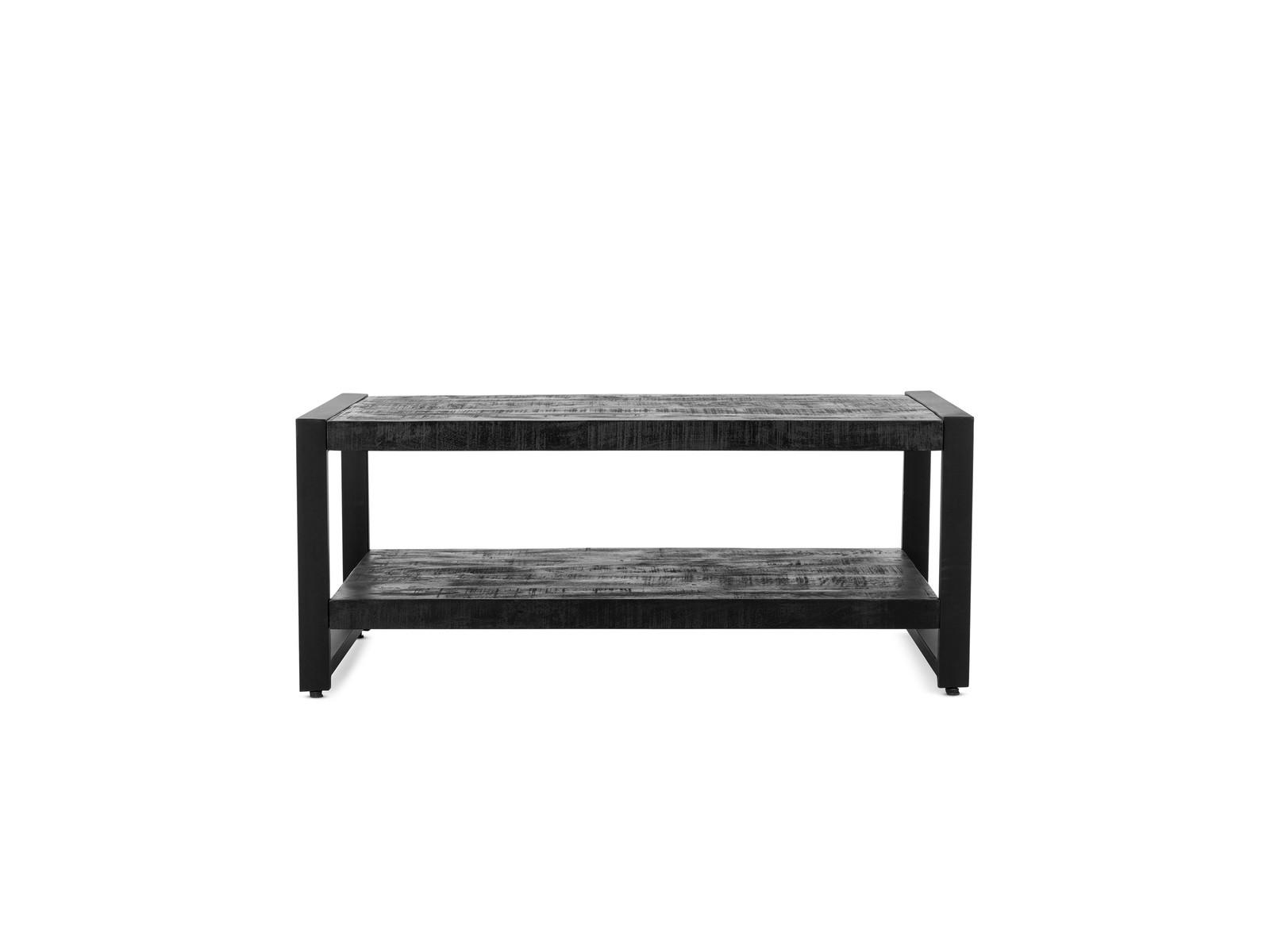 COUCHTISCH Britt Mangoholz 110 cm / 60 cm Schwarz - Schwarz, Holz (60/110/45cm)
