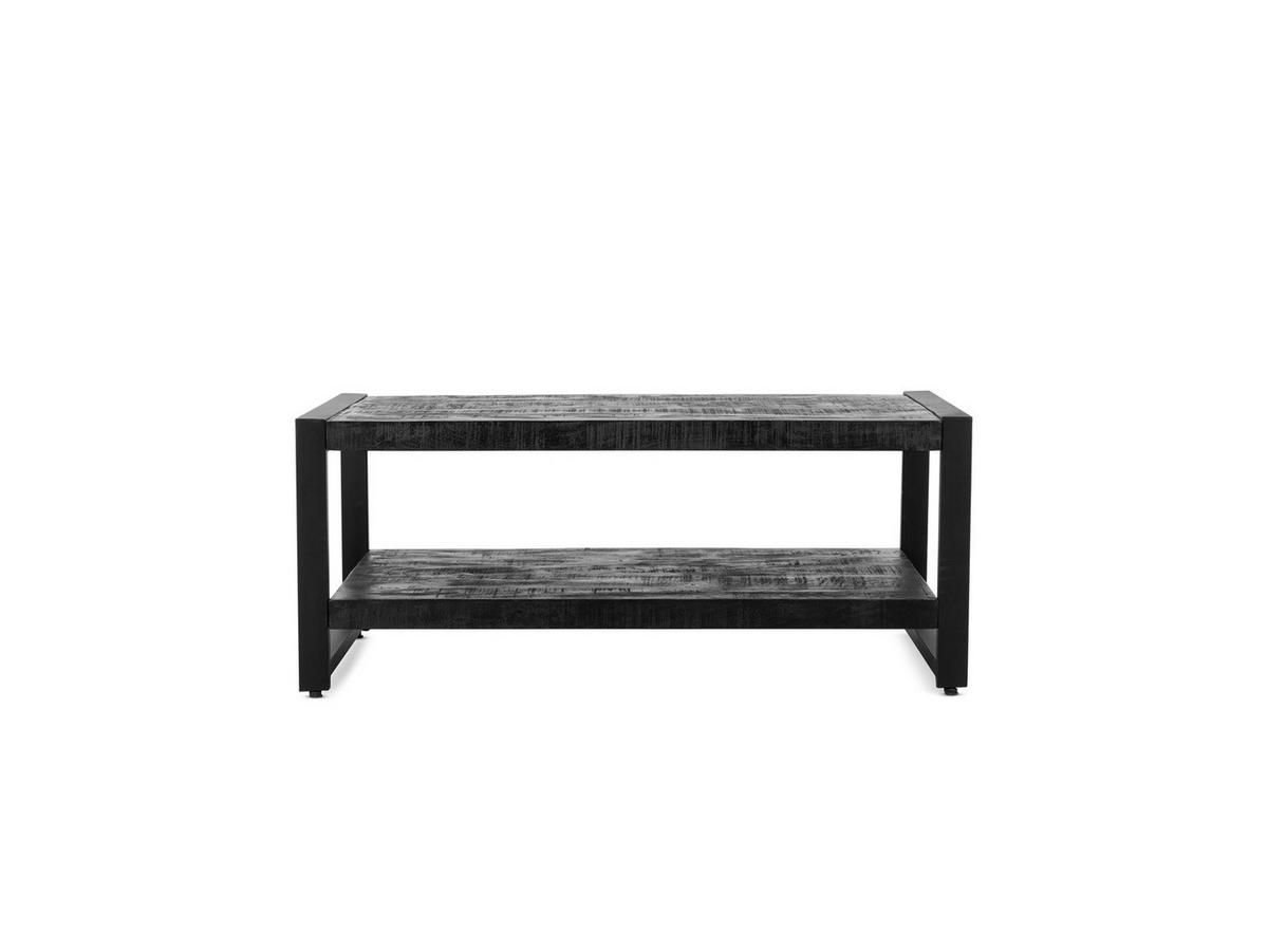 COUCHTISCH Britt Mangoholz 110 cm / 60 cm Schwarz - Schwarz, Holz (60/110/45cm)