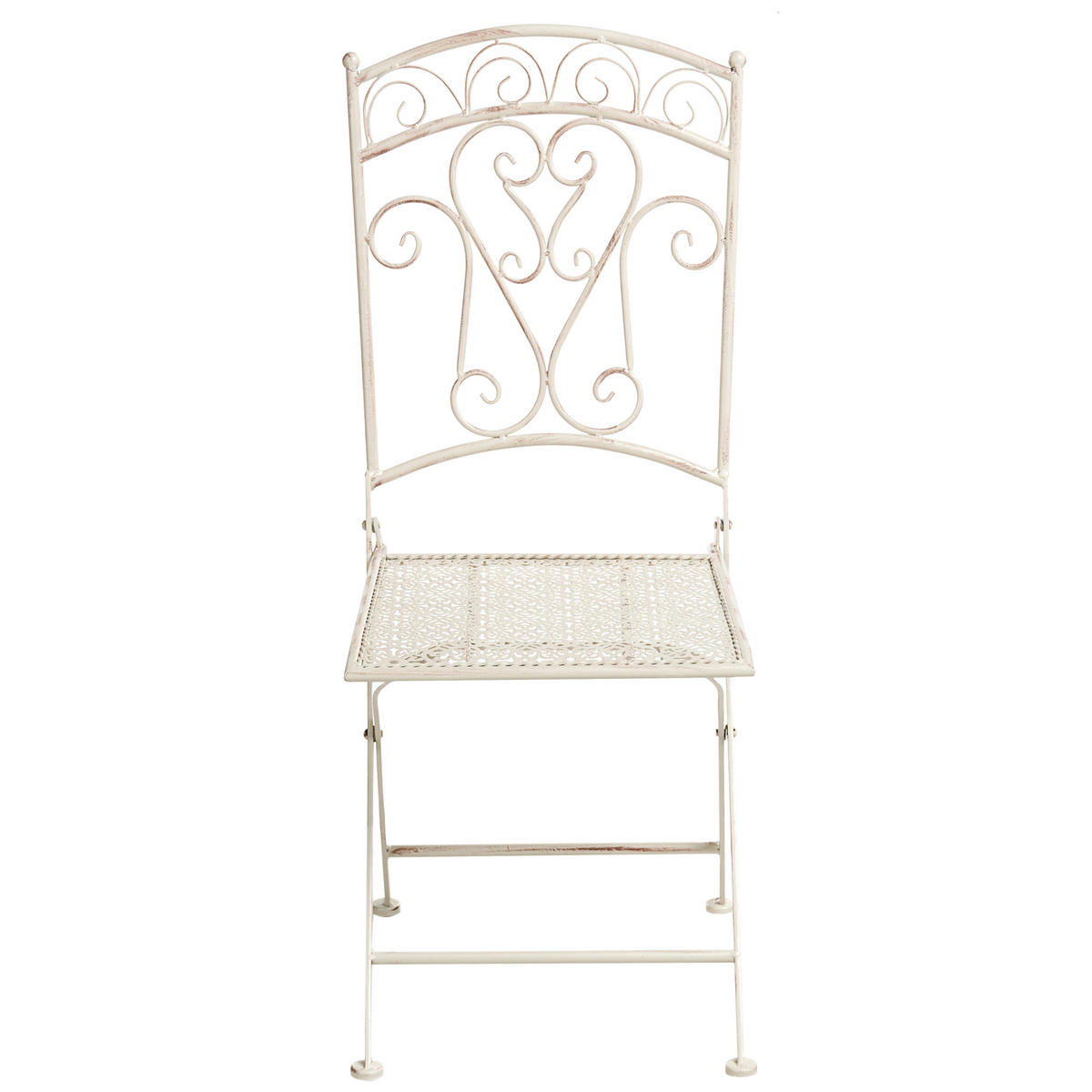 GARTENSTUHL 2er-Set Hellbeige Juina - Beige, Metall (45/95/45cm) - Beliani