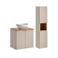 BADMÖBEL 60cm Manoa 2er-Set Kaschmir - Holz - Beige, Holzwerkstoff (60/59/40cm) - Petits-meubles