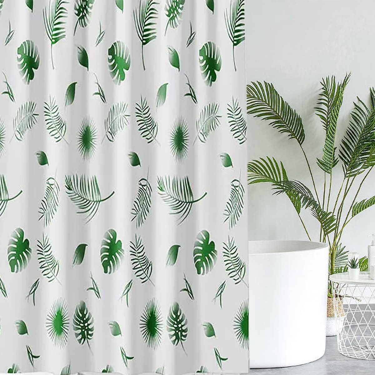 DUSCHVORHANG PEVA 120 x 200 cm mit Haken Edelstahl schimmelresistent wasserdicht - Weiß, Kunststoff (200/120cm) - MCBOSON