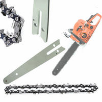 FÜHRUNGSSCHIENE Universal-Set - 45 cm, 16", 3/8" (9,52 mm) Teilung, Falz 1,3 mm, 64 Treibglieder, 2x Kette 32 Zähne - Multicolor, Kunststoff/Metall (10/10/10cm)