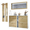 GARDEROBE Orlando Eiche Natur - Eichefarben, Holzwerkstoff (215/210/28cm) - Vladon