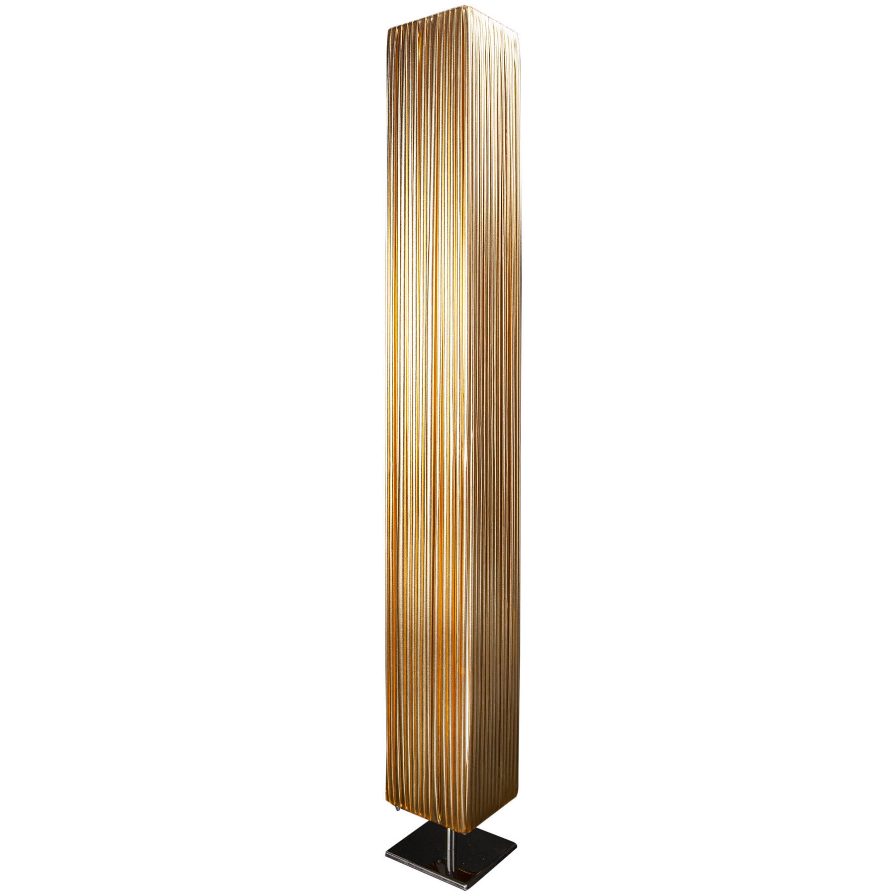 STEHLEUCHTE PARIS Stoff Gold 120 cm - Goldfarben, Textil/Metall (15/15/120cm) - riess-ambiente