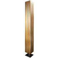STEHLEUCHTE PARIS Stoff Gold 120 cm - Goldfarben, Textil/Metall (15/15/120cm) - riess-ambiente