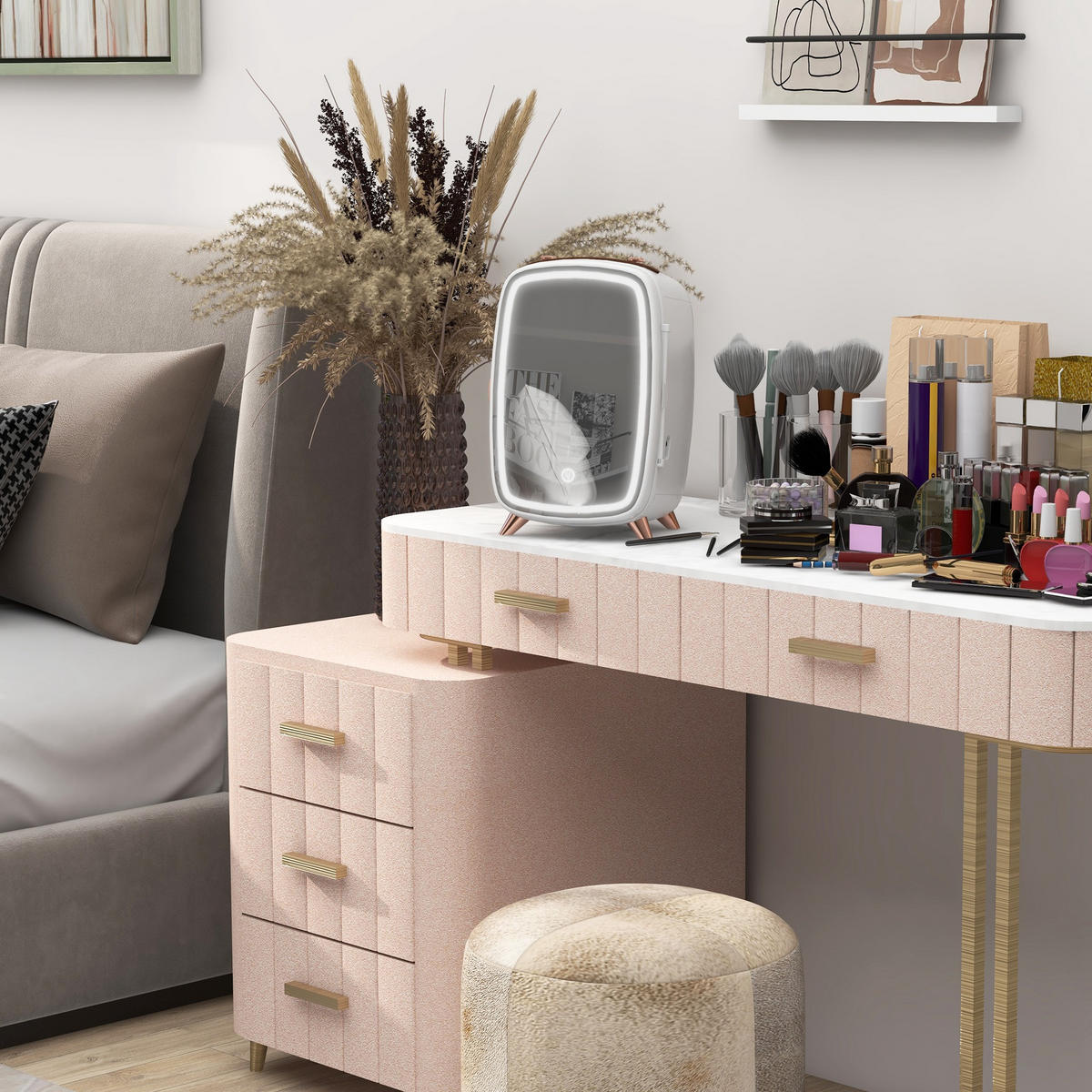 MINIKÜHLSCHRANK Weiß - Weiß, Kunststoff (19.4/35.6/24.3cm) - HOMCOM