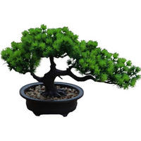KÜNSTLICHER Bonsai-Baum Japanische Kiefer 19 cm - Grün, Kunststoff (19cm)