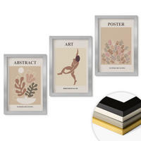 WANDBILDER 3er Set - 20x30 cm Silberner Rahmen - Matisses stilvolle Kompositionen - Silberfarben, Kunststoff (20/30cm) - ArtPrintCave