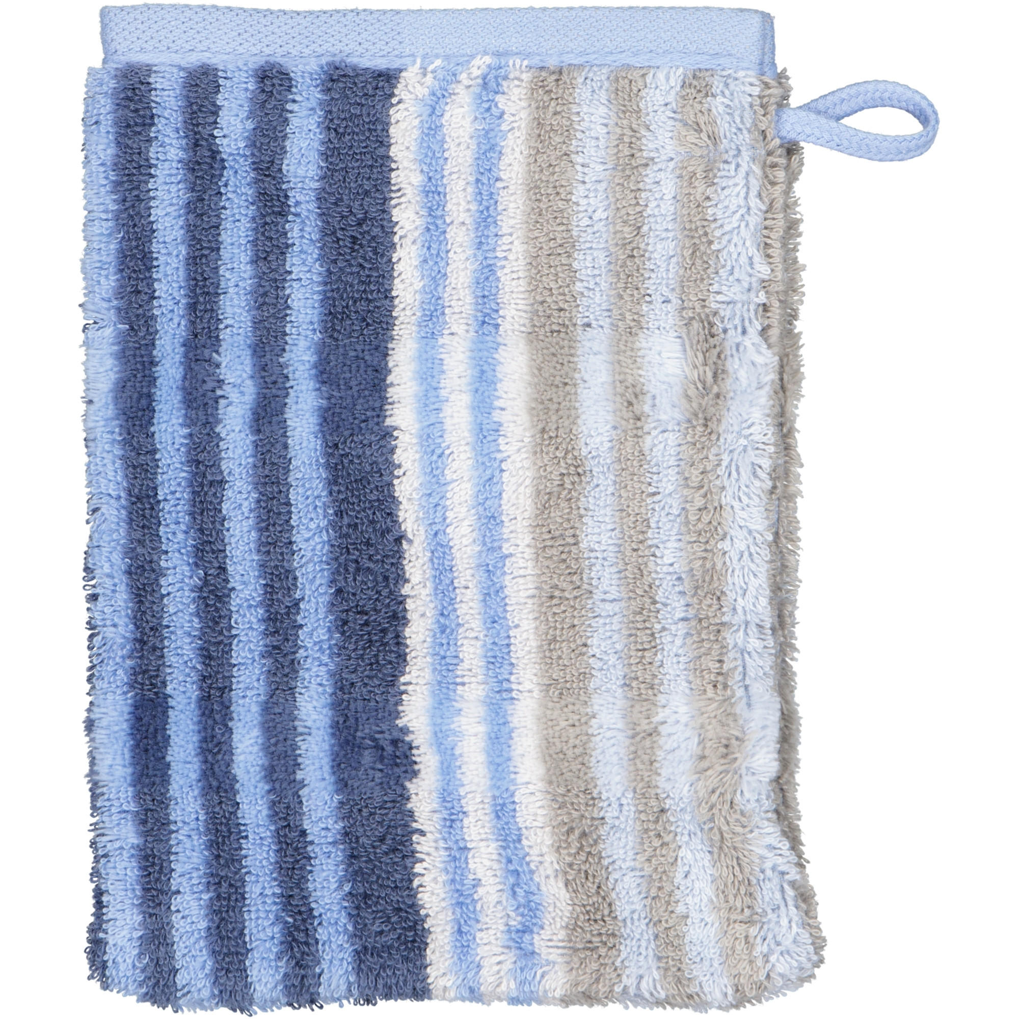 WASCHLAPPEN NOBLESSE HARMONY STREIFEN 1085 SKY - 17 - Blau, Textil (16/22cm) - Cawoe