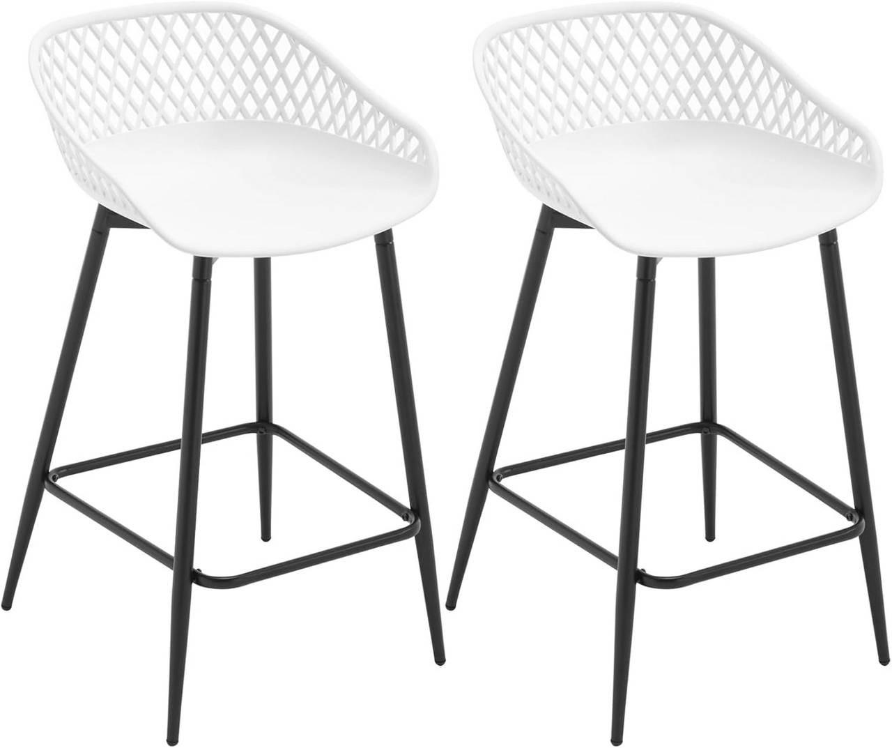 Woltu Barhocker Weiß 44x84.5x47 cm