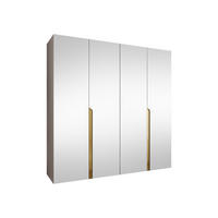 DREHTÜRENSCHRANK Mila III 200 - Kaschmir/Goldfarben, Holzwerkstoff/Kunststoff (200/202/52cm) - MIRJAN24