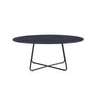 COUCHTISCH Oval NOVARIS - 110 x 66 cm Dark Oak - Schwarz, Holz (110/66/47cm) - Home Deluxe