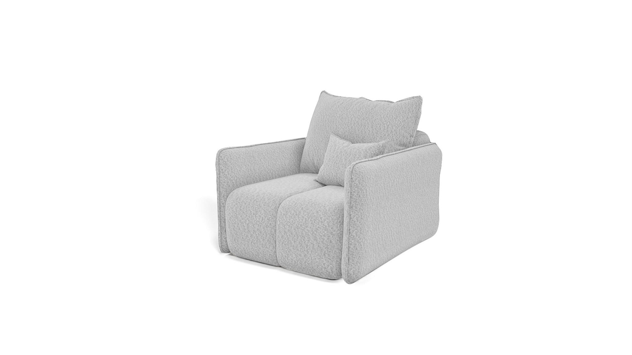 SESSEL Morgano - Hellgrau, Holzwerkstoff/Textil (85/86/102cm) - Fun Möbel