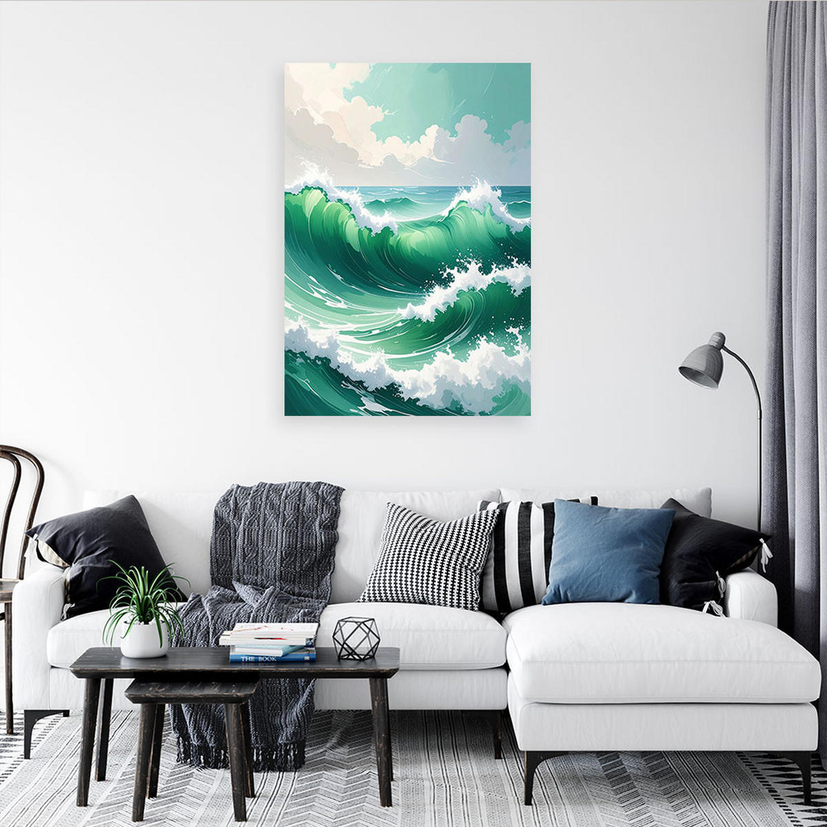 LEINWANDBILD Natur und Botanik 60x90cm - Grün, Textil (60/90cm) - Feeby