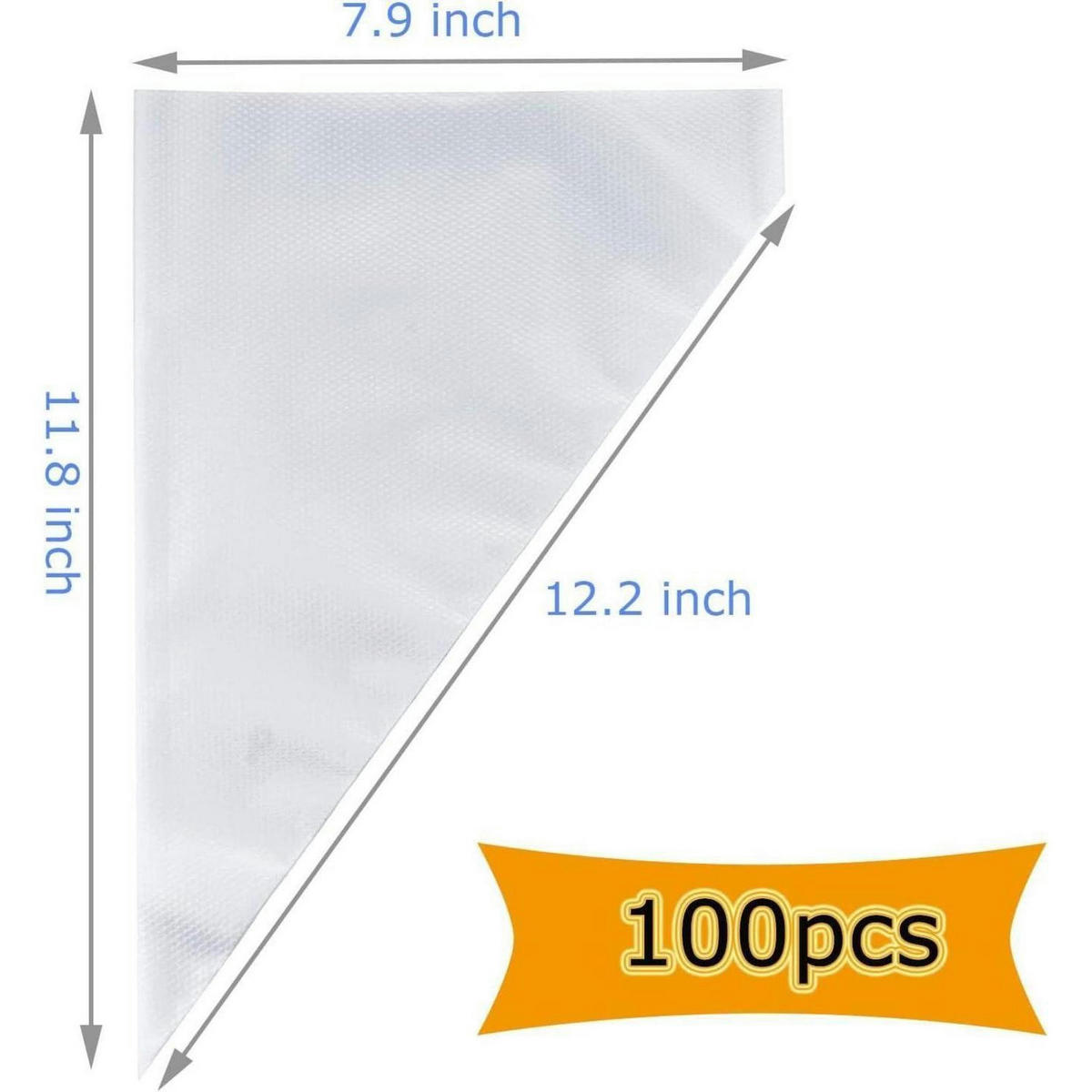 SPRITZBEUTEL 100 Stück 12 Zoll - Transparent, Kunststoff (1/1/1cm)
