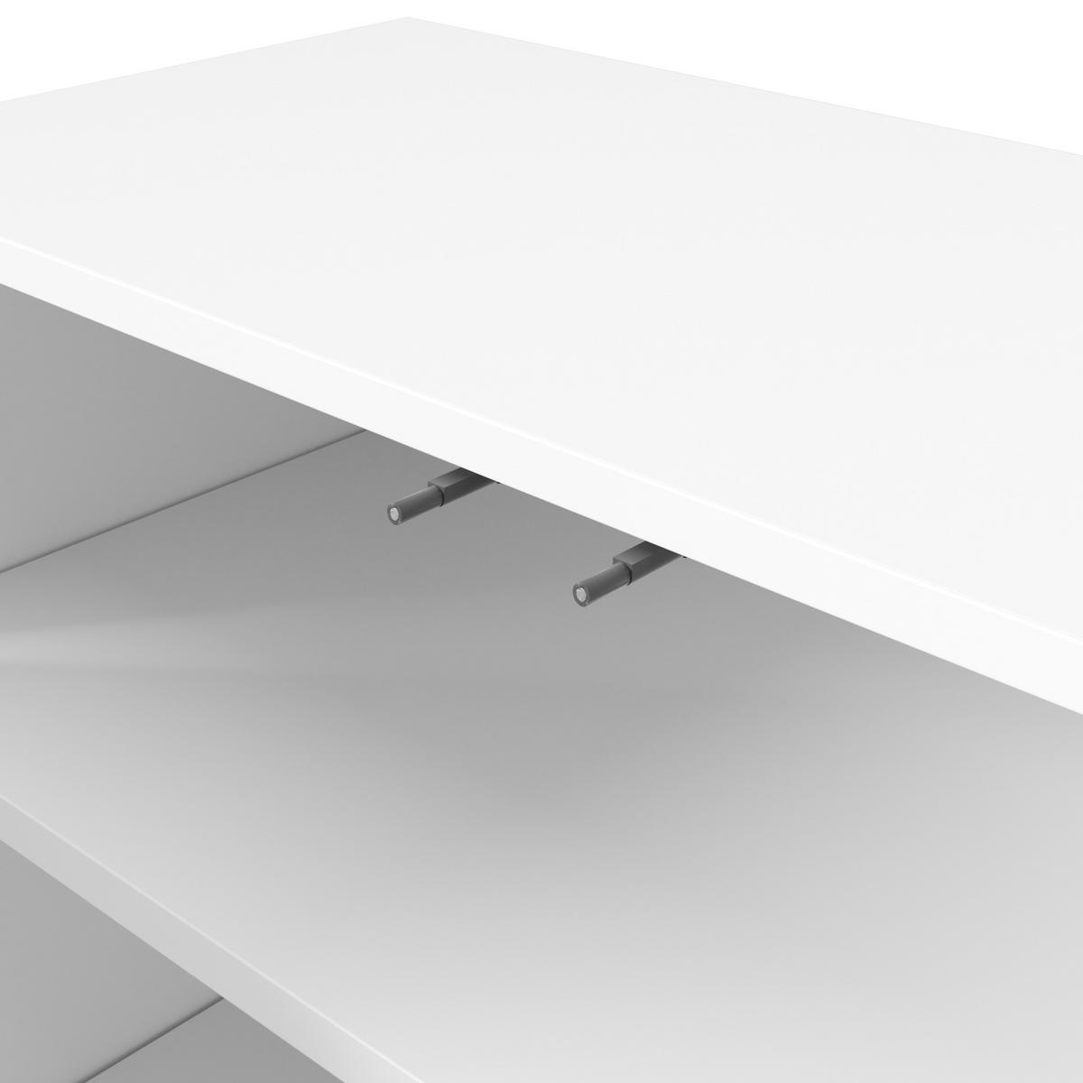 SIDEBOARD mit 3 Türen & 3 Schubladen, Weiß & Holzoptik, 160 x 40 x 80 cm - Weiß, Holzwerkstoff/Metall (120/80/35cm) - Urban Meuble