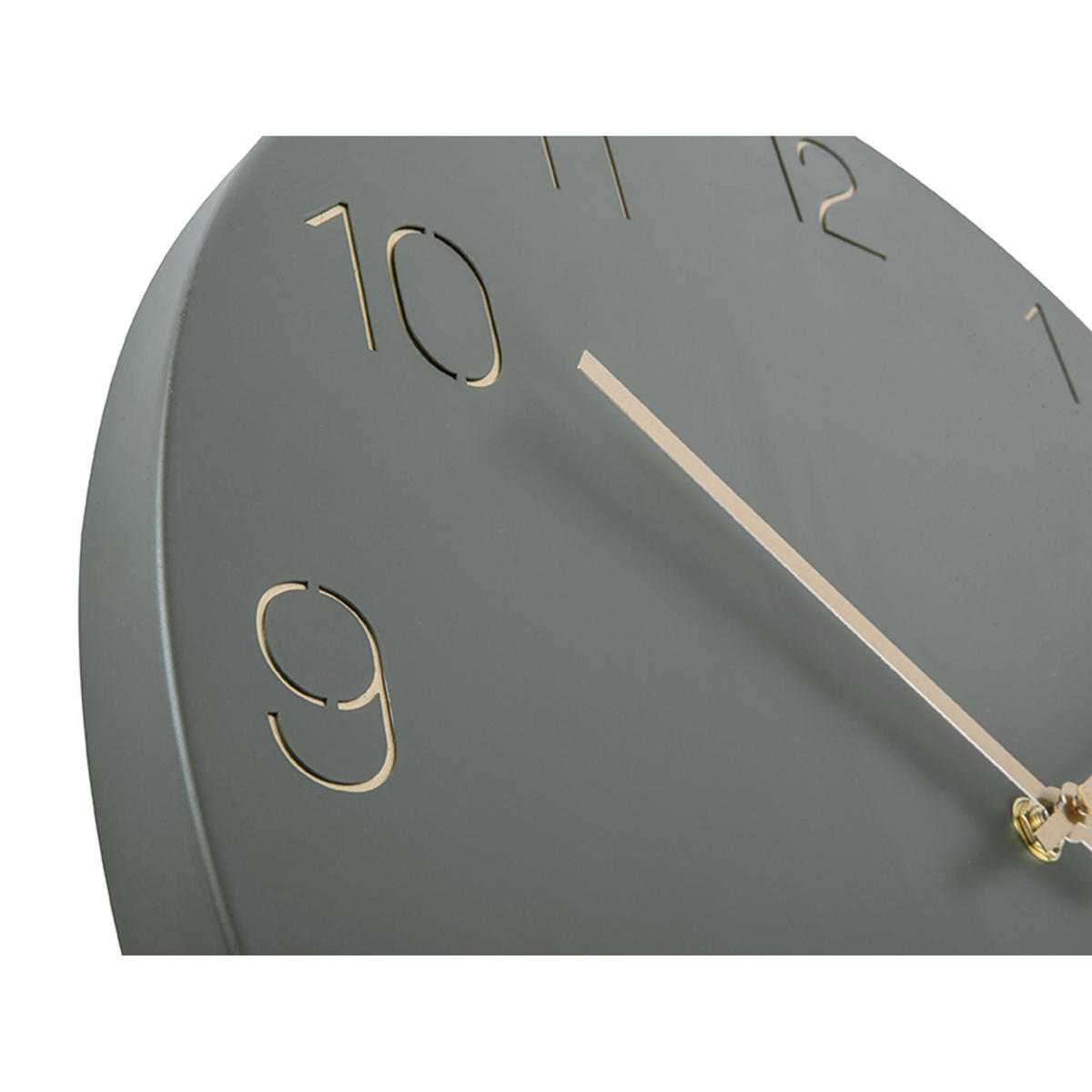 WANDUHR Charm Grün 40/40/3.5 cm - Grün, Metall (40/3.5/40cm) - Karlsson