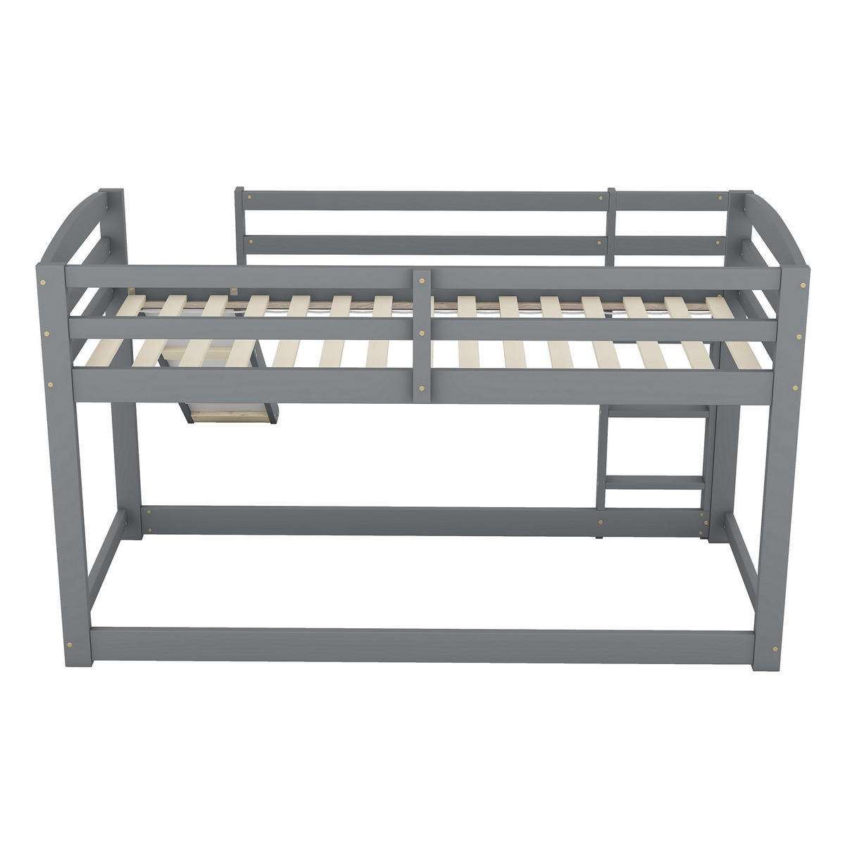 PALANDA 90/200 cm s rutsche a žebříkem, masivní borovicový rám, oboustranné umístění, Bílá - bílá, kompozitní dřevo (90/200cm) - Redom