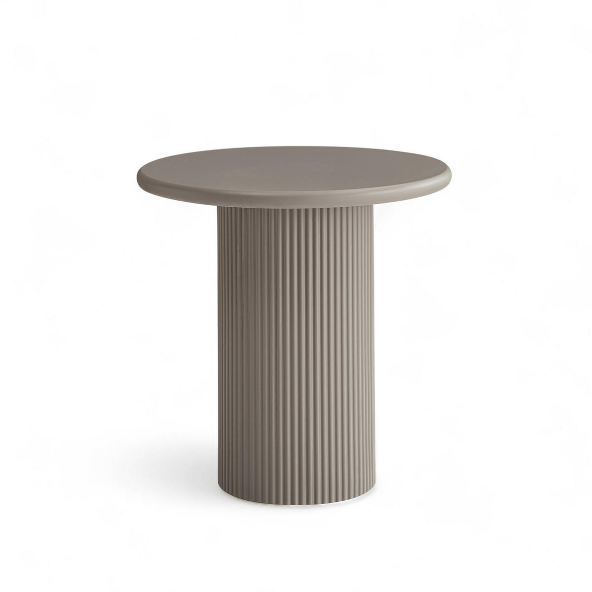 COUCHTISCH rund Beige 50/50/50 cm - Taupe/Graubraun, Holzwerkstoff (50/50/50cm) - Furnhouse