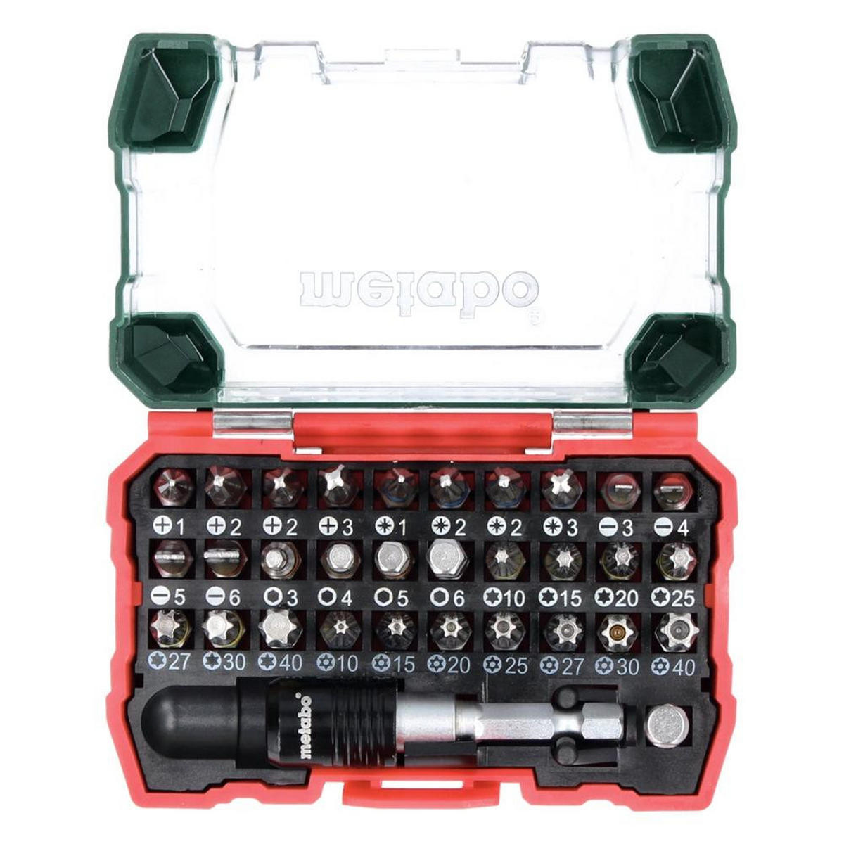 METABO Bit Box SP 25 mm 32 tlg. ( 626700000 ) Philips / Pozidriv / Schlitz / Torx / Inbus - Multicolor, Kunststoff (100/70/30cm) - Metabo