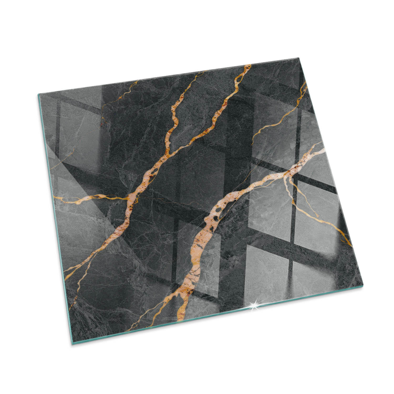 ArtPrintCave Glasplatte Schwarz 50x50x0.4 cm