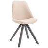 STUHL Stoff Creme - Creme/Grau, Holz/Textil (48/84/56cm) - CLP