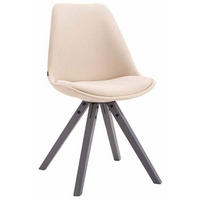 STUHL Stoff Creme - Creme/Grau, Holz/Textil (48/84/56cm) - CLP
