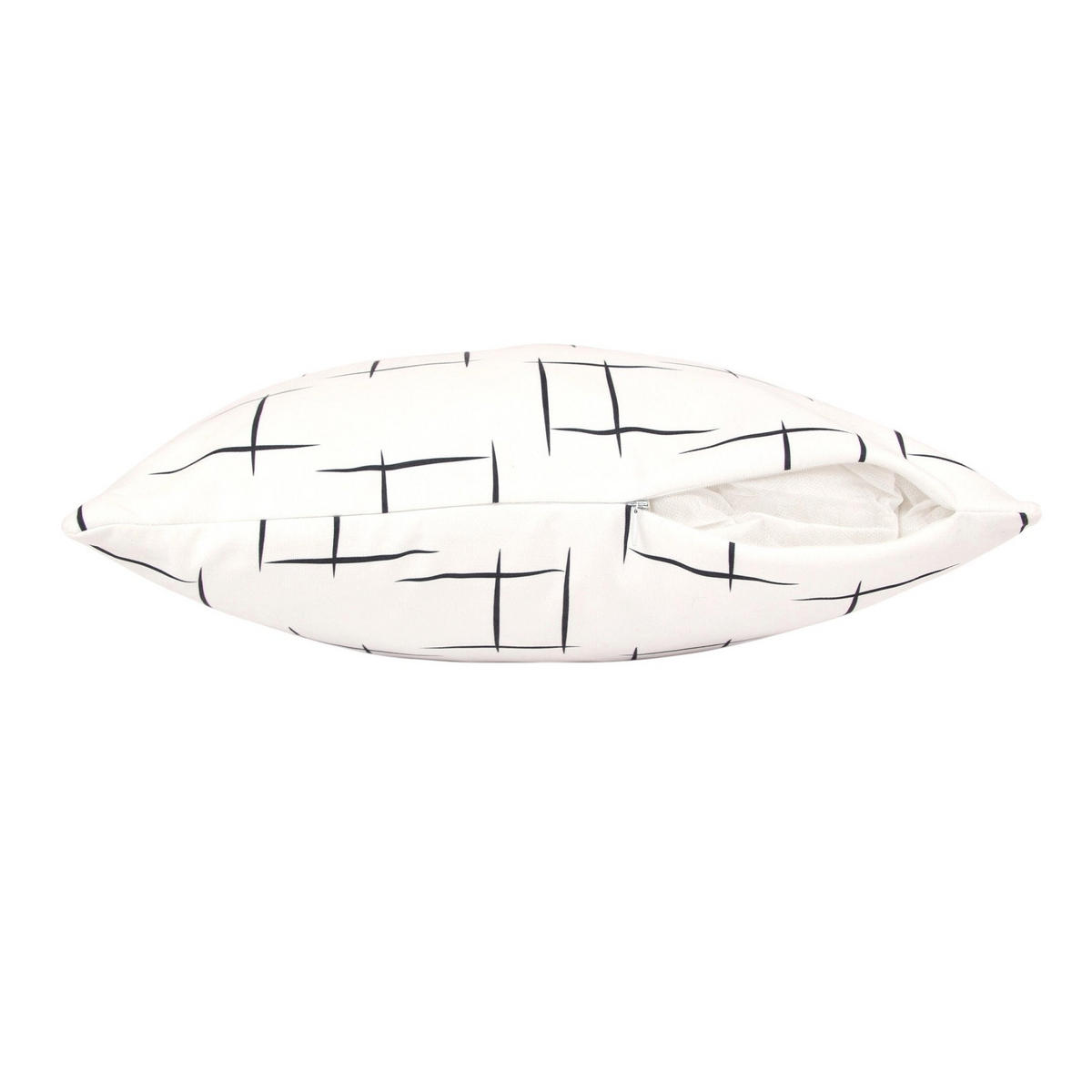 DEKOKISSEN Stripe 45x45 cm mit Füllung - Weiß, Textil (45/45cm) - Deco-Raum