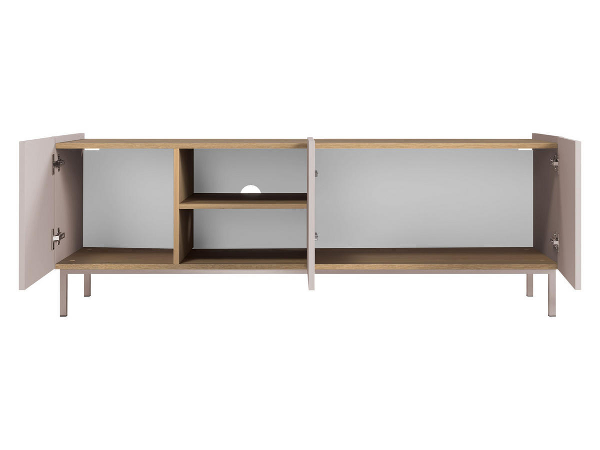TV-SCHRANK System 77 - Kaschmir, Holzwerkstoff/Metall (153/55/44cm) - MIRJAN24