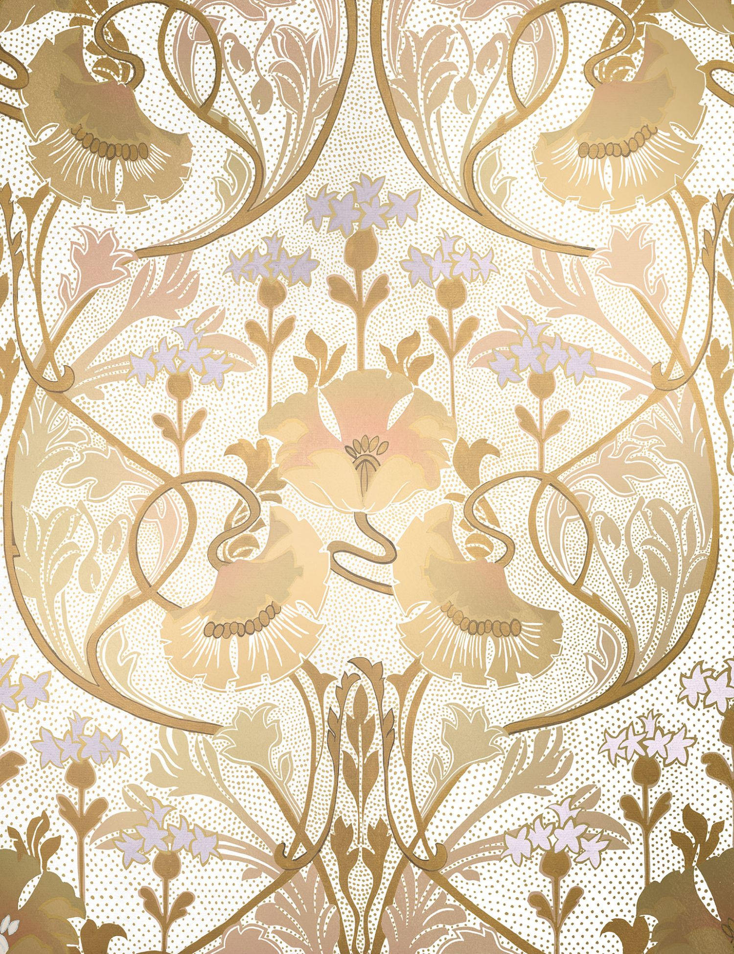 FOTOTAPETE Blumen 200 x 260 cm - Beige, Papier (200/260cm) - Sanders & Sanders