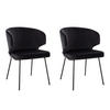 ESSZIMMERSTUHL AMARA - Menge: 2, Farbe: Samt Schwarz - Schwarz, Kunststoff (79/59/55cm) - Home Deluxe