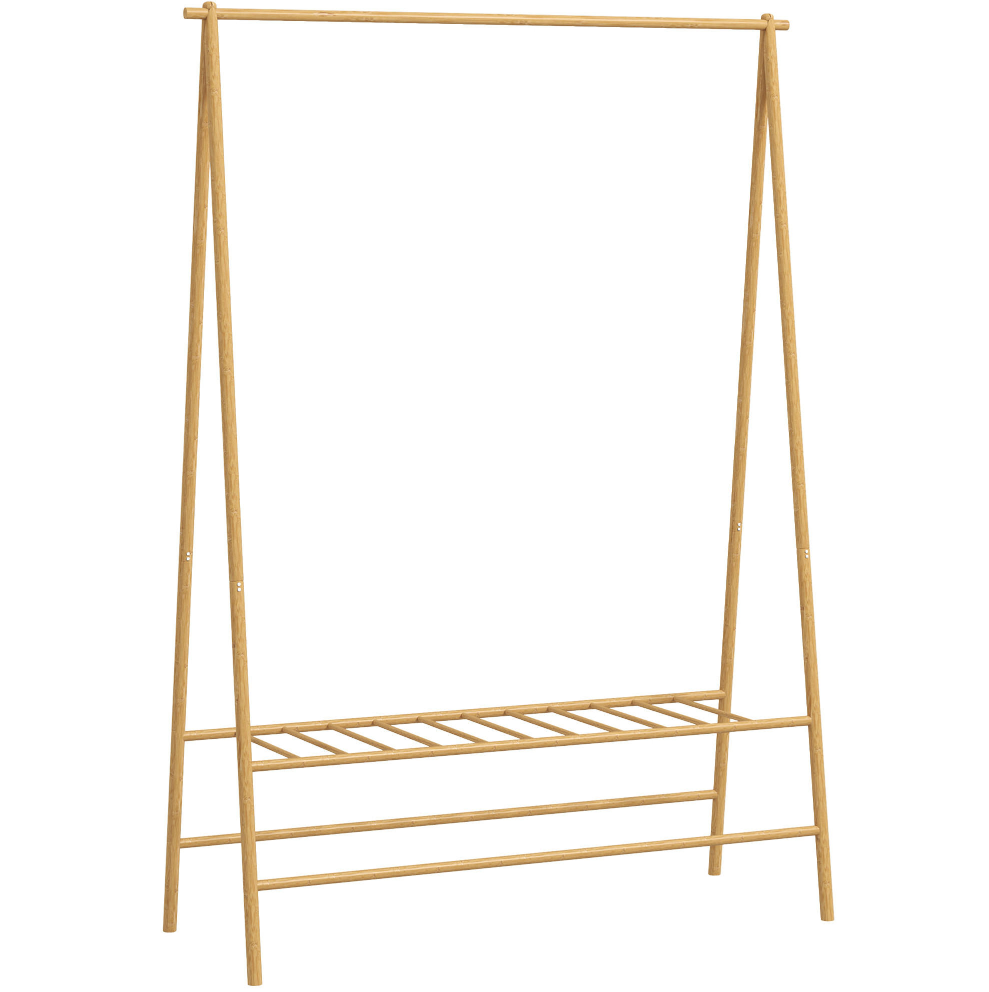 KLEIDERSTÄNDER 116/160/43,5 cm Natur aus Bambus mit Schuhregal - Naturfarben, Naturmaterialien (43.5/160/116cm) - OKMYHOME