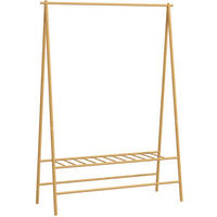 KLEIDERSTÄNDER 116/160/43,5 cm Natur aus Bambus mit Schuhregal - Naturfarben, Naturmaterialien (43.5/160/116cm) - OKMYHOME
