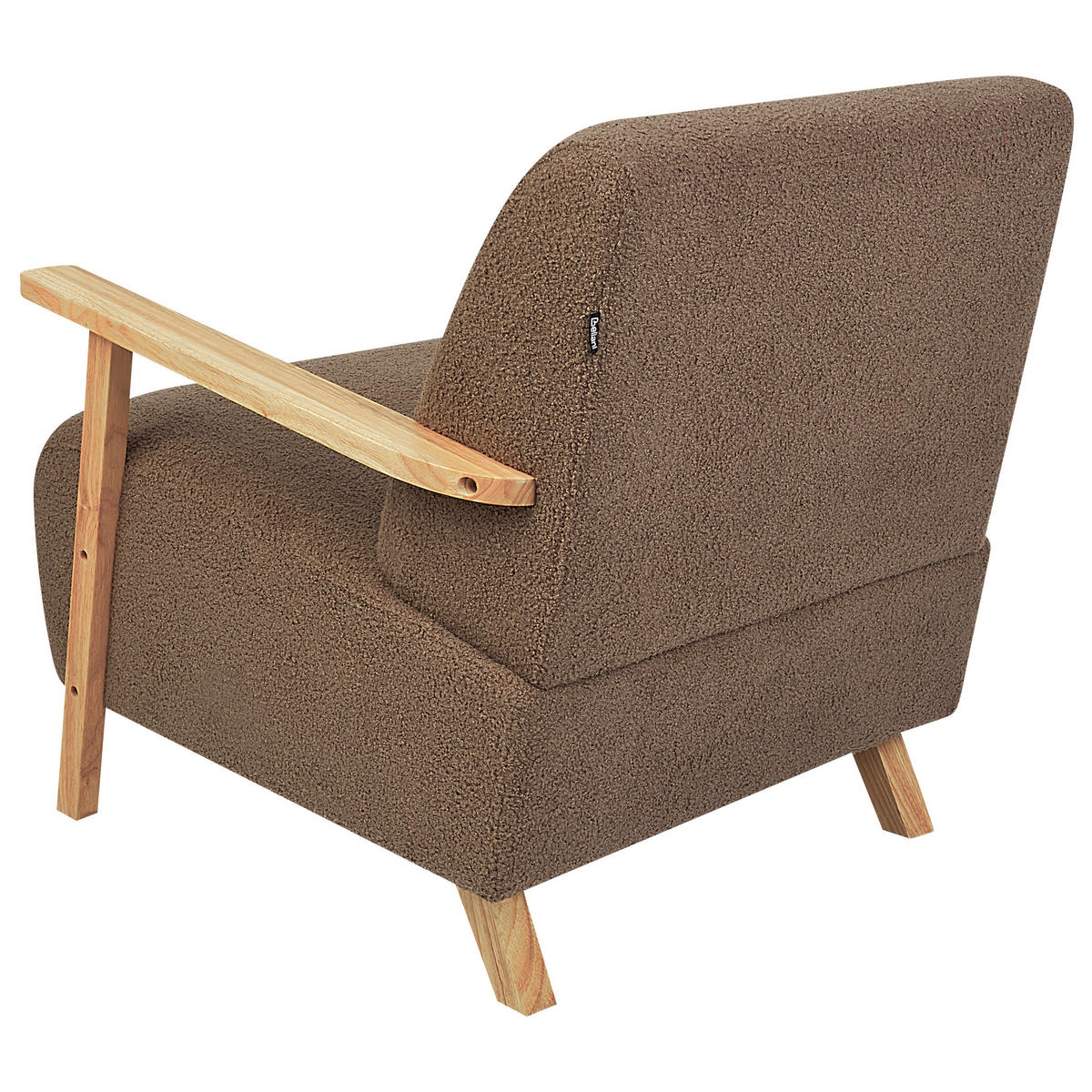 SESSEL Bouclé Braun Lesja - Hellbraun/Braun, Textil (77/79/90cm) - Beliani