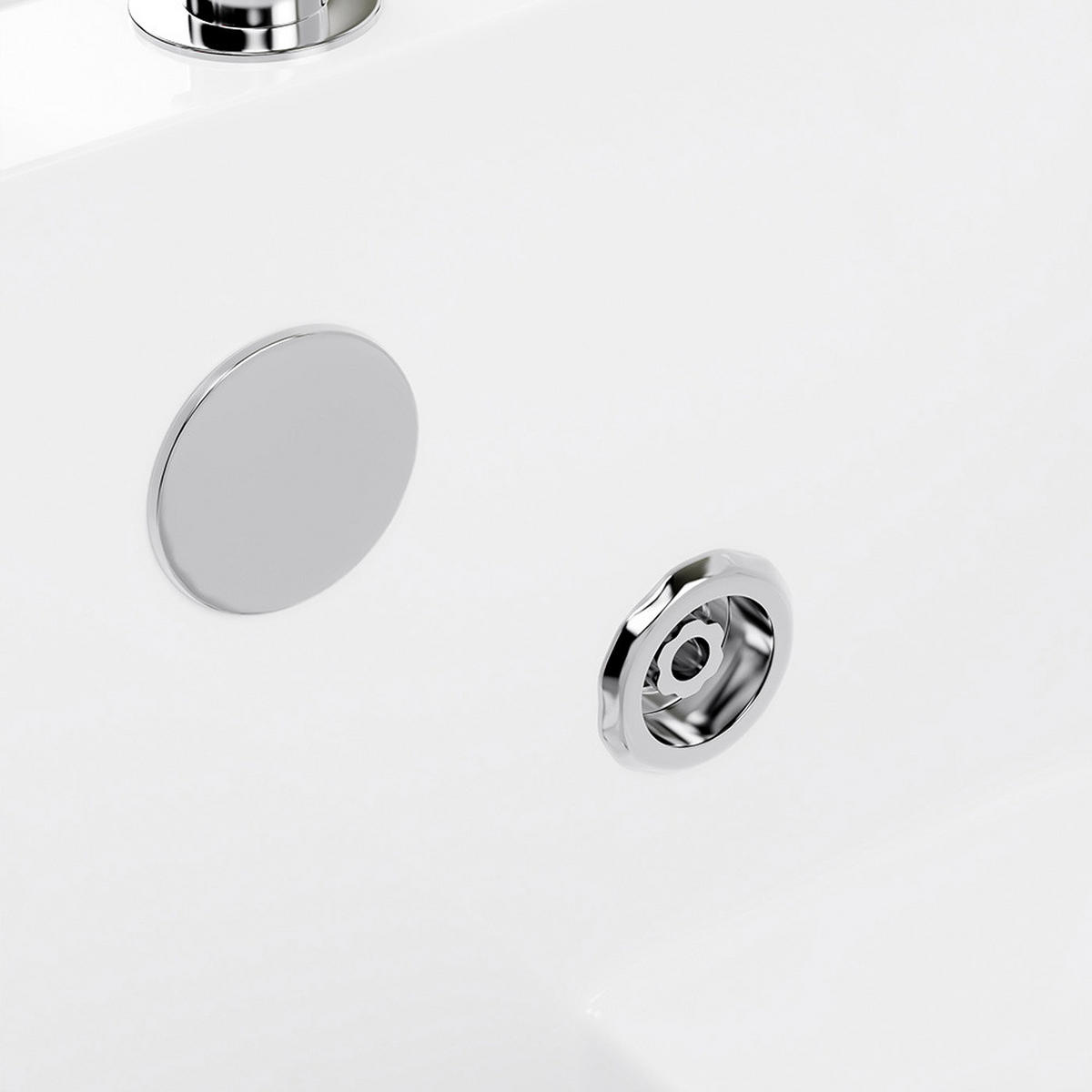 SENIORENBADEWANNE VITAL L - rechts, L - Weiß, Kunststoff (85/100/95cm) - Home Deluxe