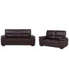 5-SITZER SOFA SET Kunstleder Dunkelbraun Vogar - Dunkelbraun, Kunststoff (195/90/74cm) - Beliani
