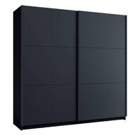 SCHIEBETÜRENSCHRANK ARSALA 11 - 206/207/55.3 cm ohne Spiegel Grau Graphite - Grau, Holz/Holzwerkstoff (200.6/207/55.3cm)
