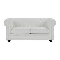 SOFA ohne Schlafmöglichkeit - 2 Personen - Kunstleder - Weiß - Weiß, Leder (165/72/88cm) - Vente-Unique