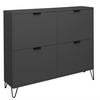 SCHUHSCHRANK Erna 120x25x101 Anthrazit matt Lack - Grau, Holzwerkstoff (120/101/25cm) - 58aufmkessel