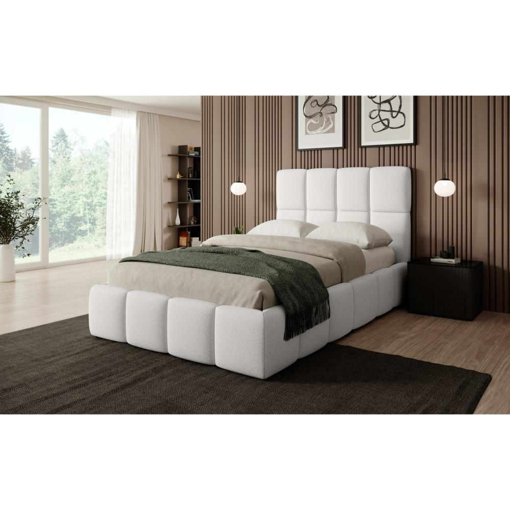 POLSTERBETT Nostro mit Bettkasten 140x200 cm beige - Beige/Schwarz, Textil (140/200cm) - Beautysofa
