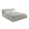 POLSTERBETT mit Bettkasten und Lattenrost 200x228 Beige - Beige/Schwarz, Kunststoff/Textil (180/200cm) - Makamii